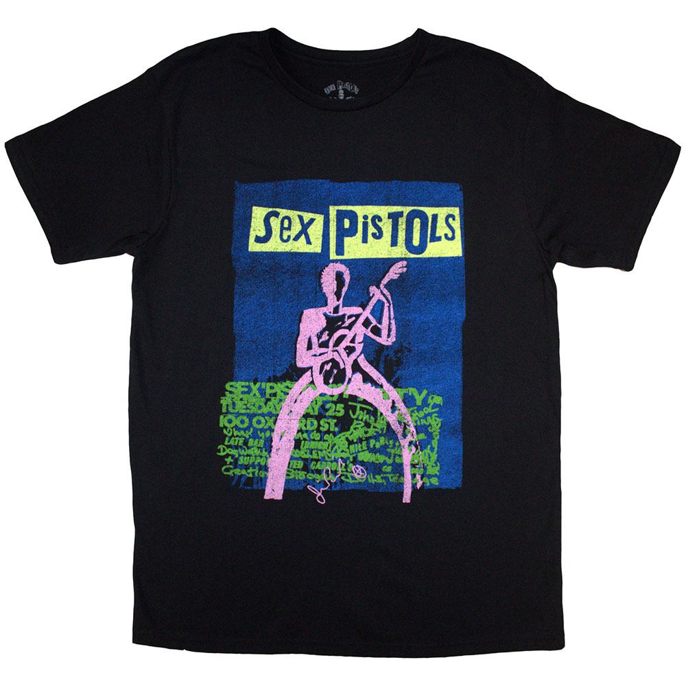 Sex Pistols - Guitar Cartoon T-shirt Homme - Noir